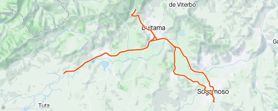 Map of the activity, Vuelta en bicicleta para grava matutina