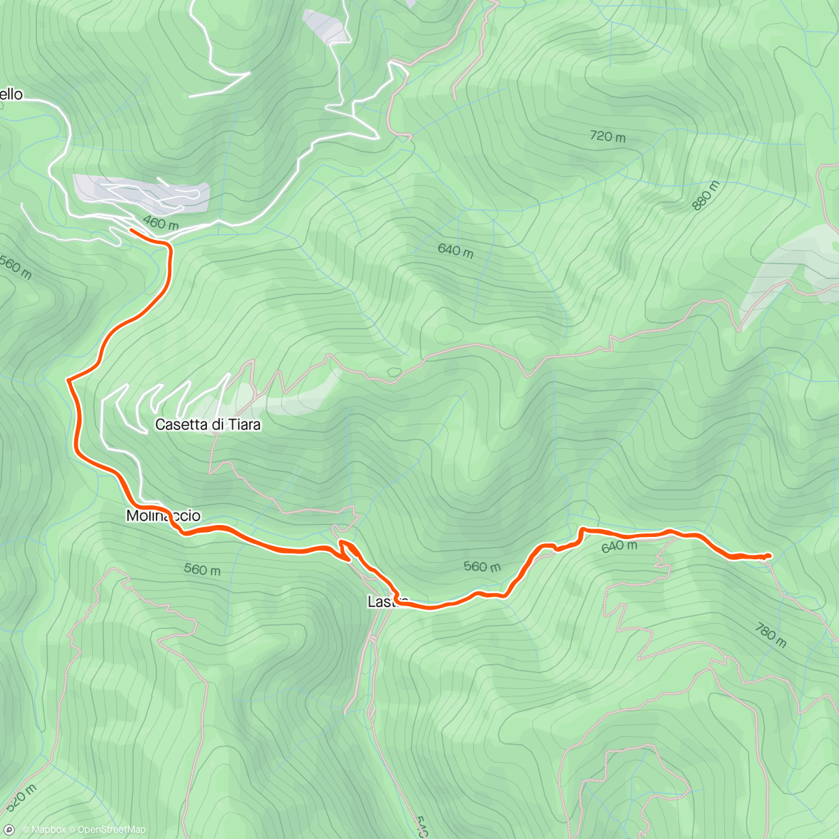 Map of the activity, Escursione Rio Rovigo