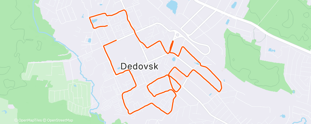 Map of the activity, Дневной забег