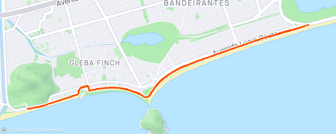 Map of the activity, RUN IN RIO