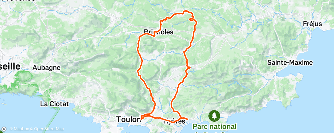 Map of the activity, 2025-07-16Ride