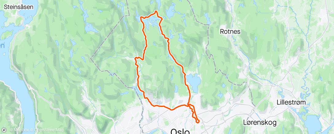 Map of the activity, Ring4 andre veien med bror