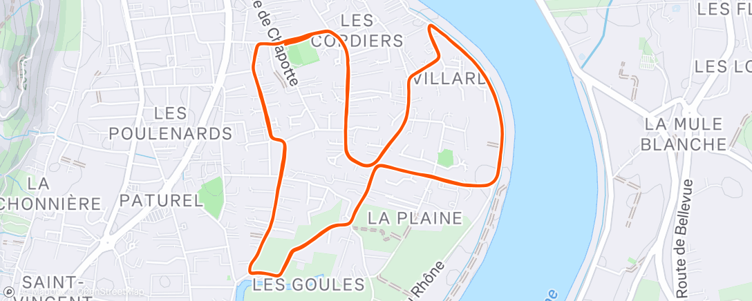 Map of the activity, Les 10 km de Tournon