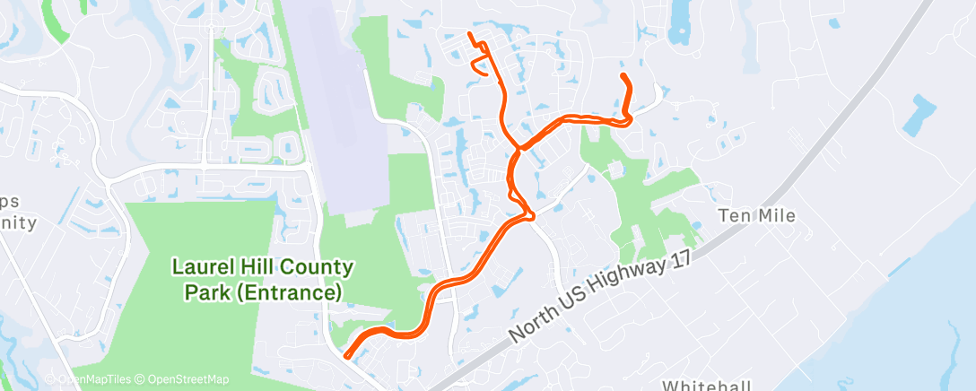 Map of the activity, Week 48.5 - 60 Minutes ≤ 165 BPM, Tmp: 65°