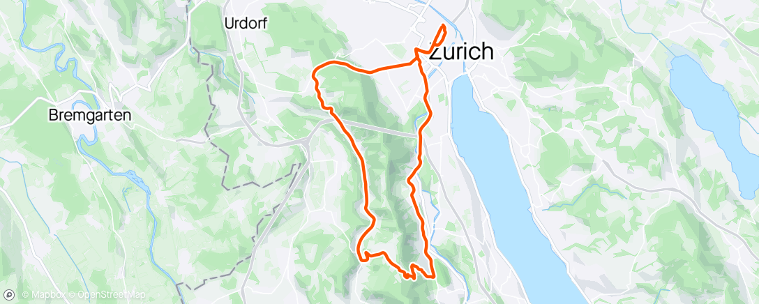 Map of the activity, After work climb