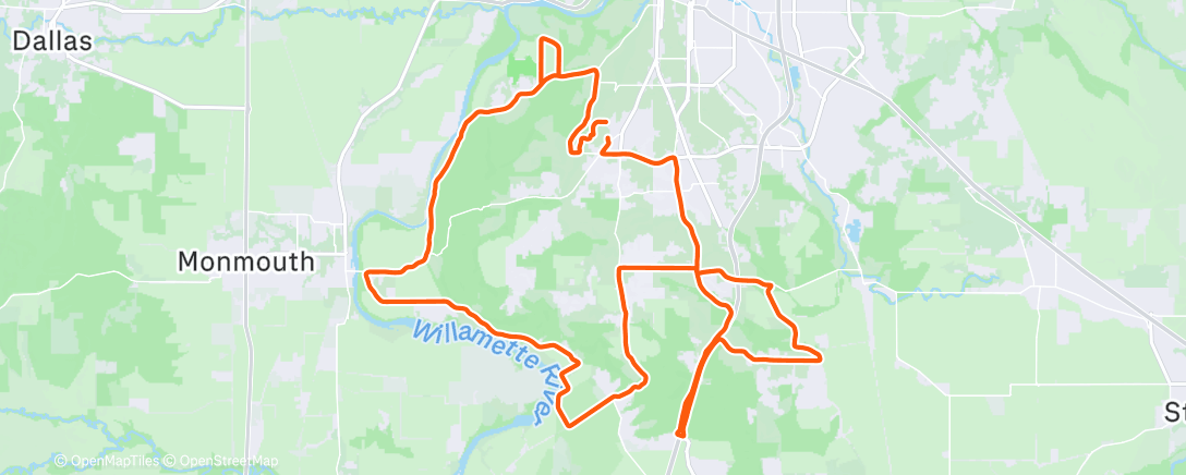 Map of the activity, Afternoon Ride