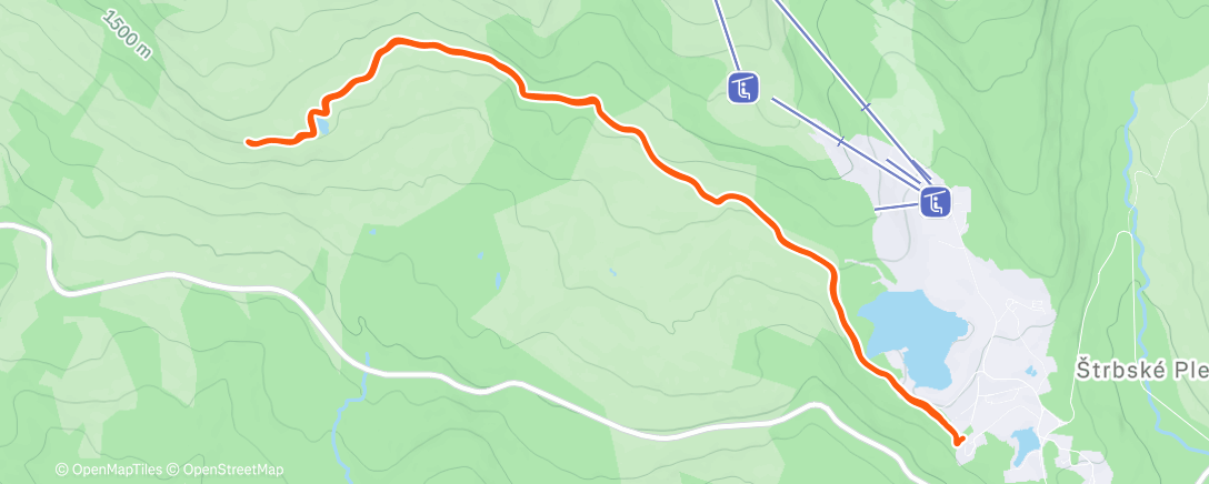 Map of the activity, Lunch Run