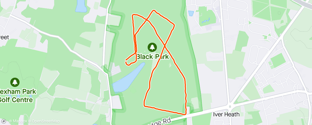 Map of the activity, Black Park parkrun