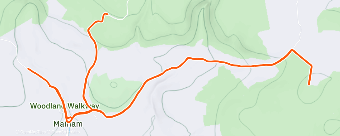 Map of the activity, Morning Run