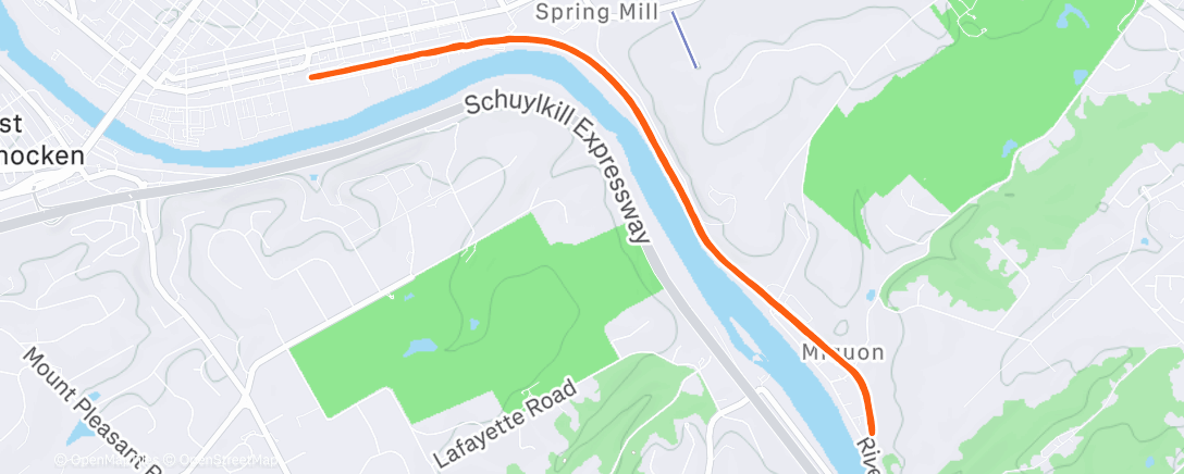 Map of the activity, Morning Run