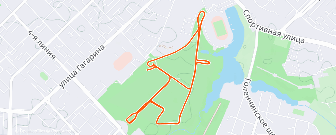 Map of the activity, Вечерний забег