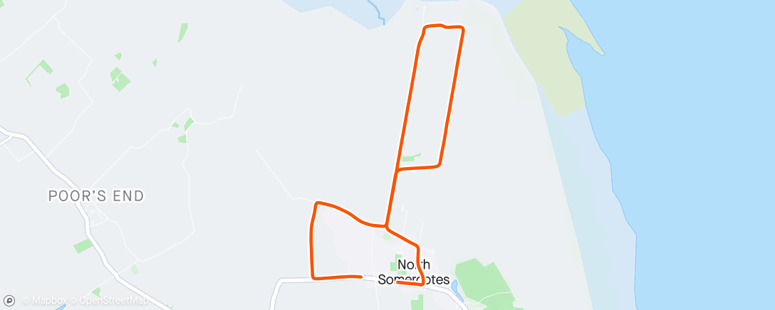 Mapa da atividade, Monday Trot - last km quicker