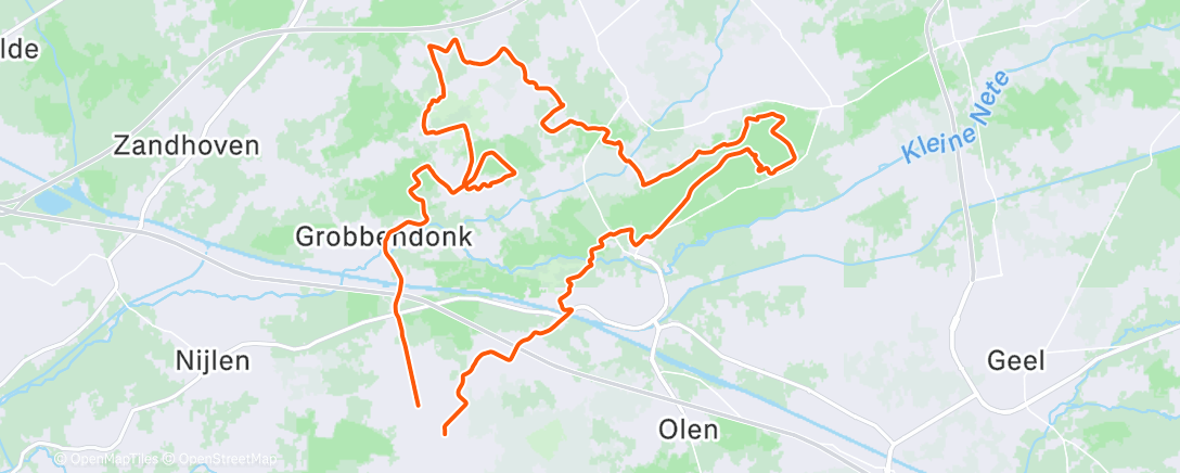 Map of the activity, Lunch Ride