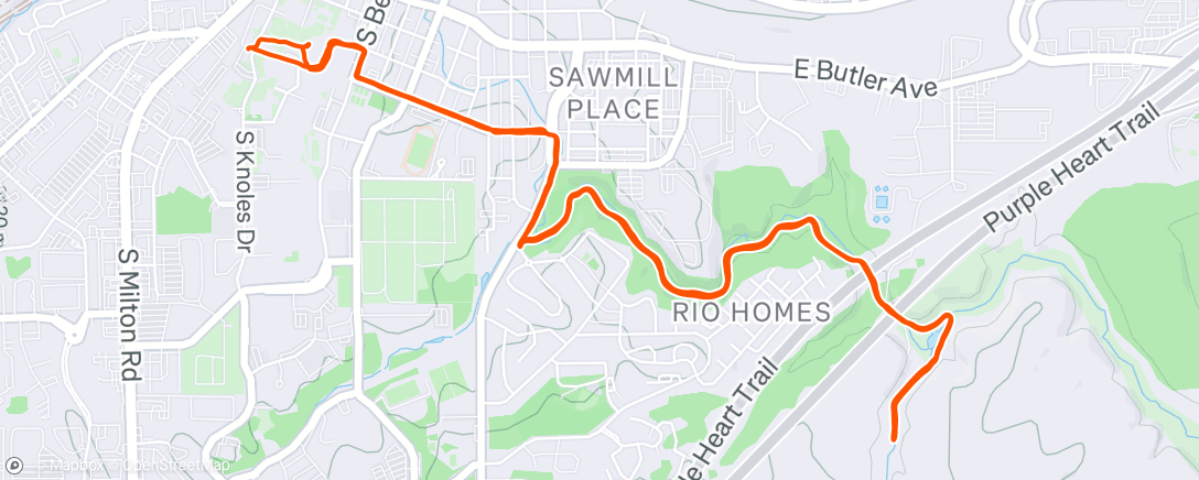 Map of the activity, Morning Run
