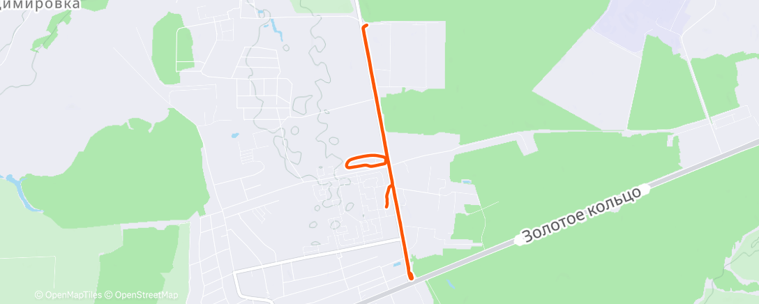 Map of the activity, Вечерний забег