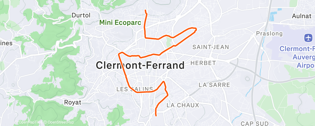 Карта физической активности (Afternoon Run)