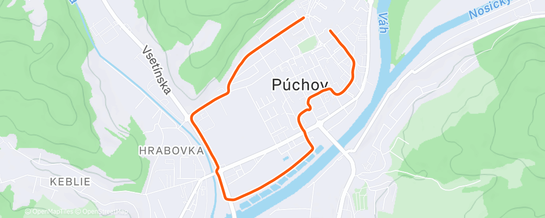 Map of the activity, Afternoon Walk