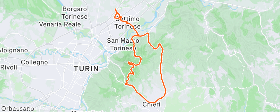 Map of the activity, Lunch Gravel Ride