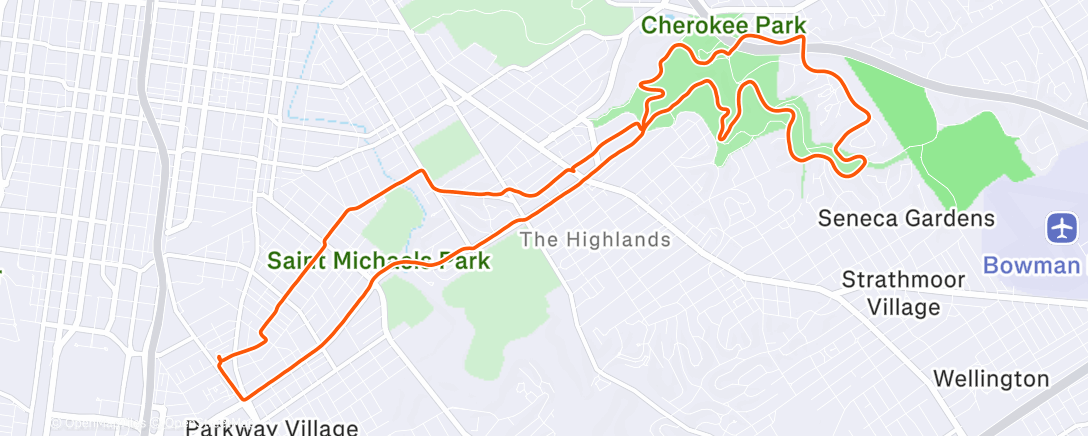 Map of the activity, Cafe Run