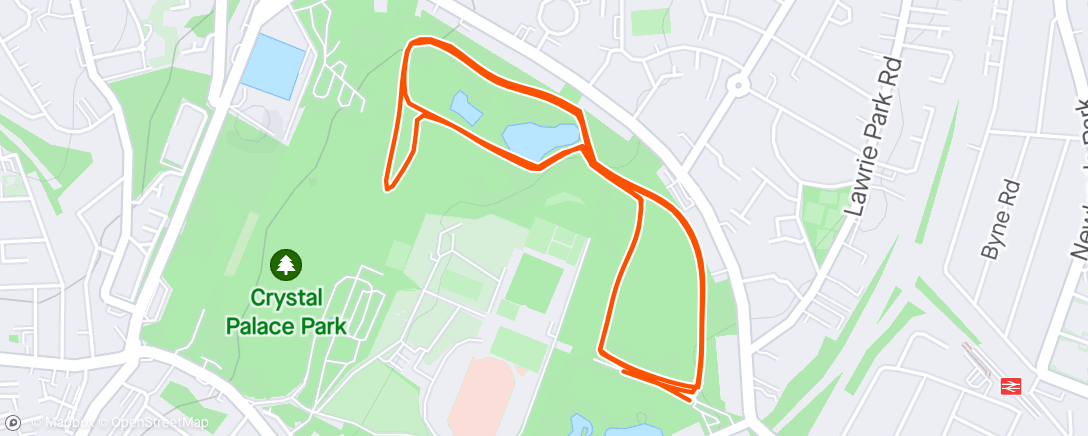 Map of the activity, parkrun - Crystal Palace ⛅