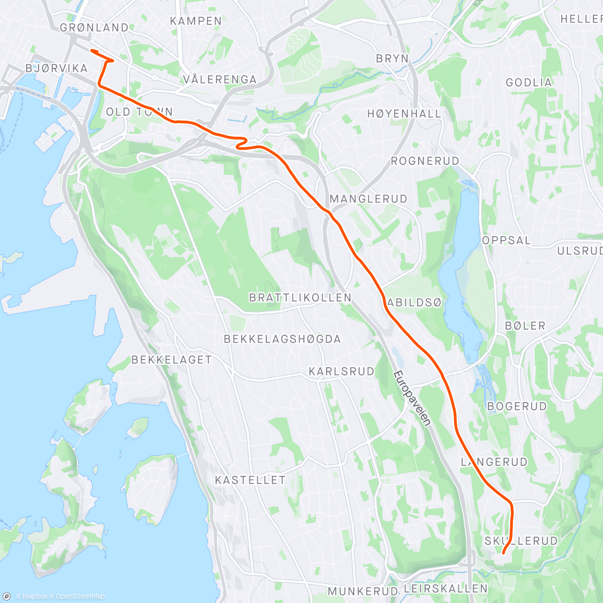 Map of the activity, Jogg for å hente ny sykkel