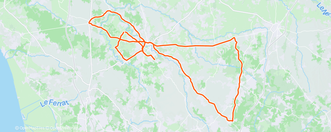 Map of the activity, Sortie vélo le matin