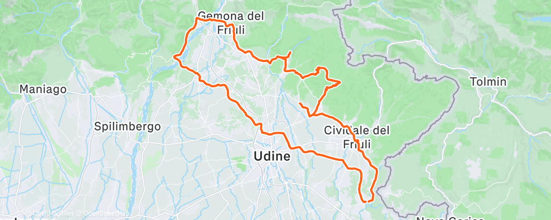 Карта физической активности (Morning Ride)