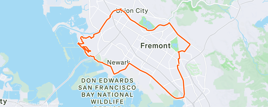 Map of the activity, Lunch Ride