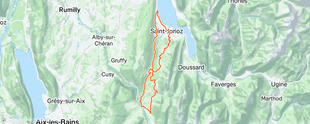 Map of the activity, Sortie vélo dans l'après-midi