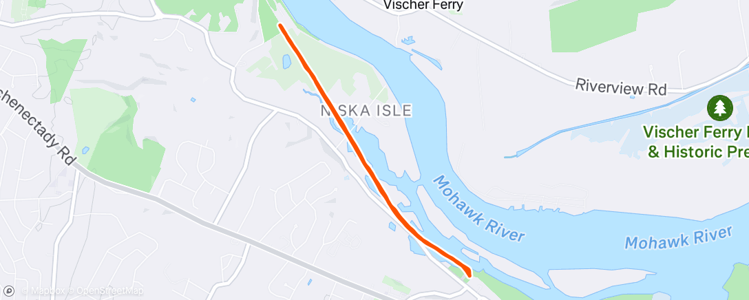 Map of the activity, Afternoon Run