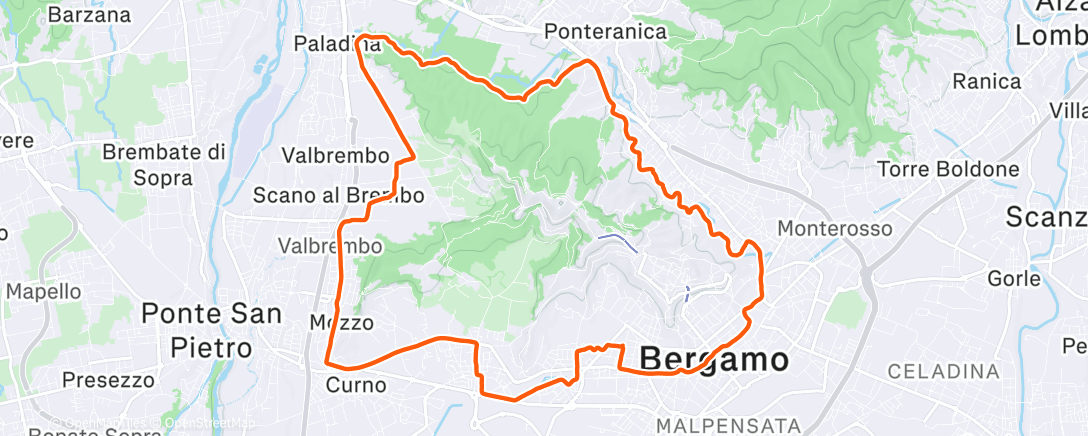 Map of the activity, Lento con ripetute