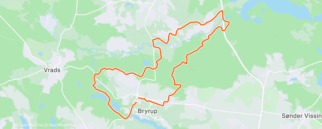 Карта физической активности (Afternoon Mountain Bike Ride)