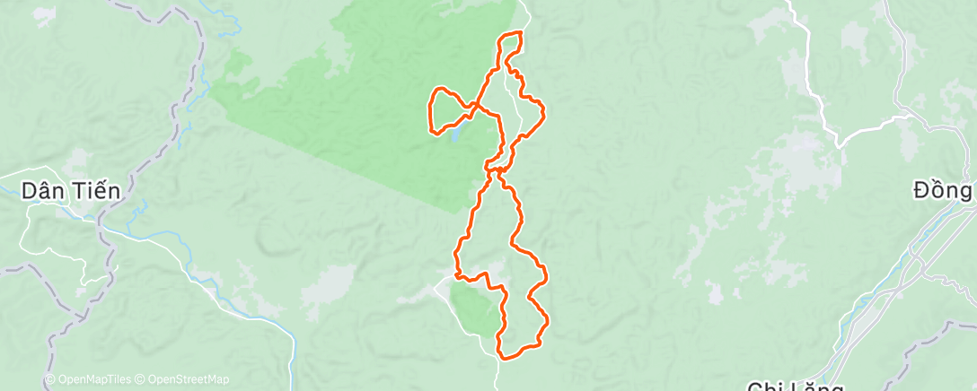 Map of the activity, Night Trail Run