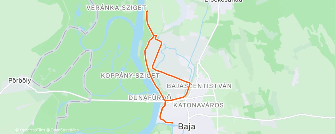 Map of the activity, Morning Run