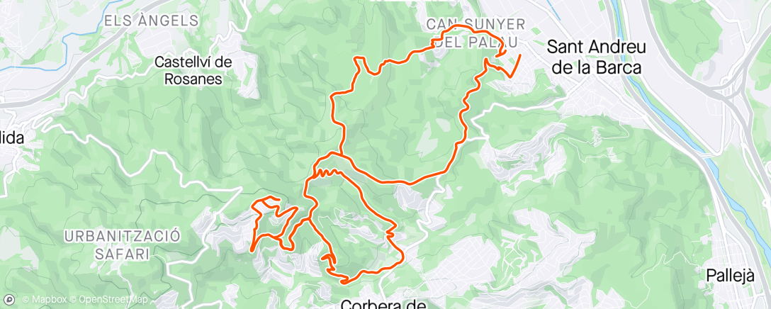 Map of the activity, La Creu en BTT