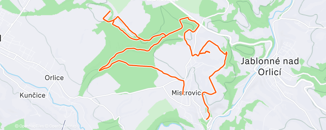 Map of the activity, Morning Trail Run
