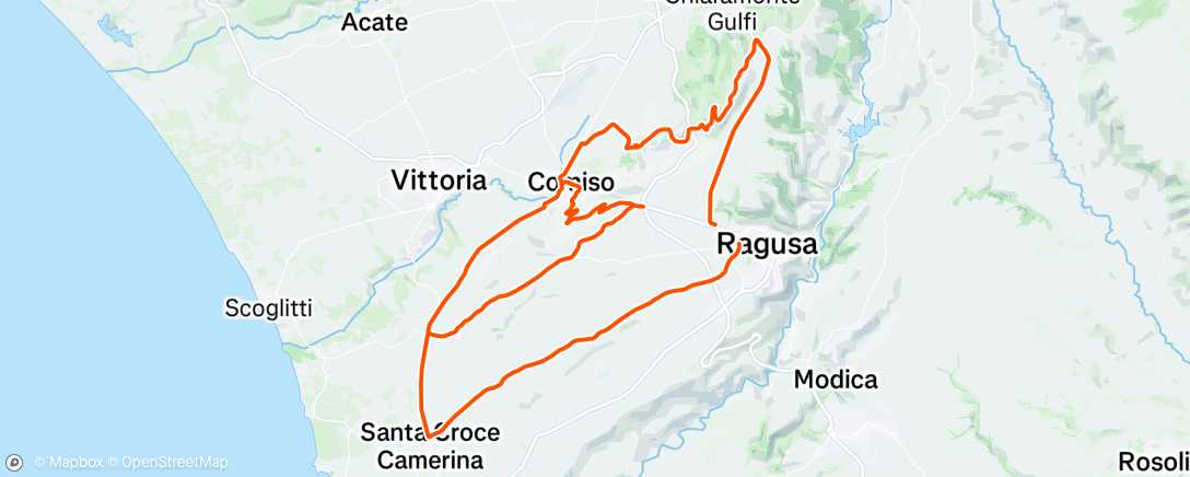 Map of the activity, Giro mattutino