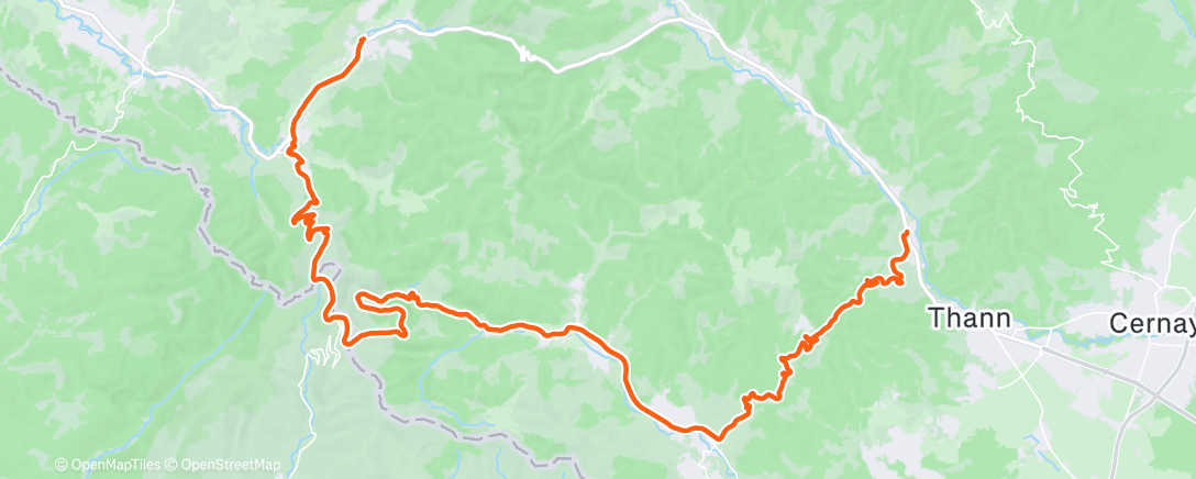 Map of the activity, Morning Ride