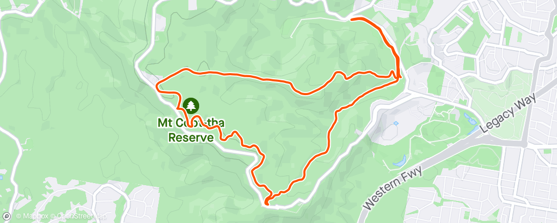 Mapa de la actividad (Trail Run)