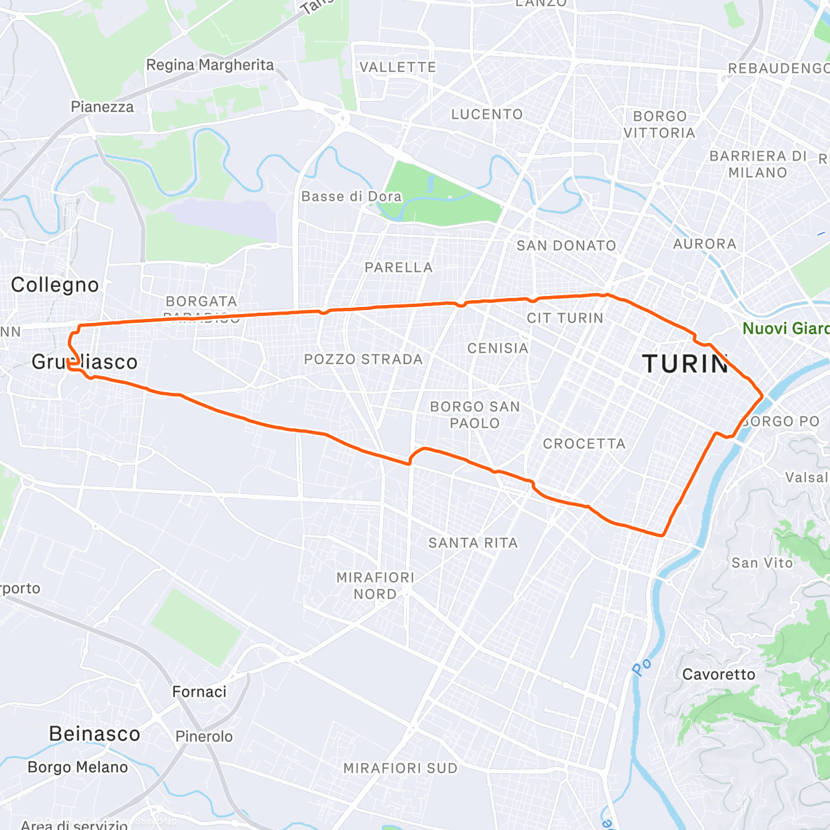 Map of the activity, Morning Run