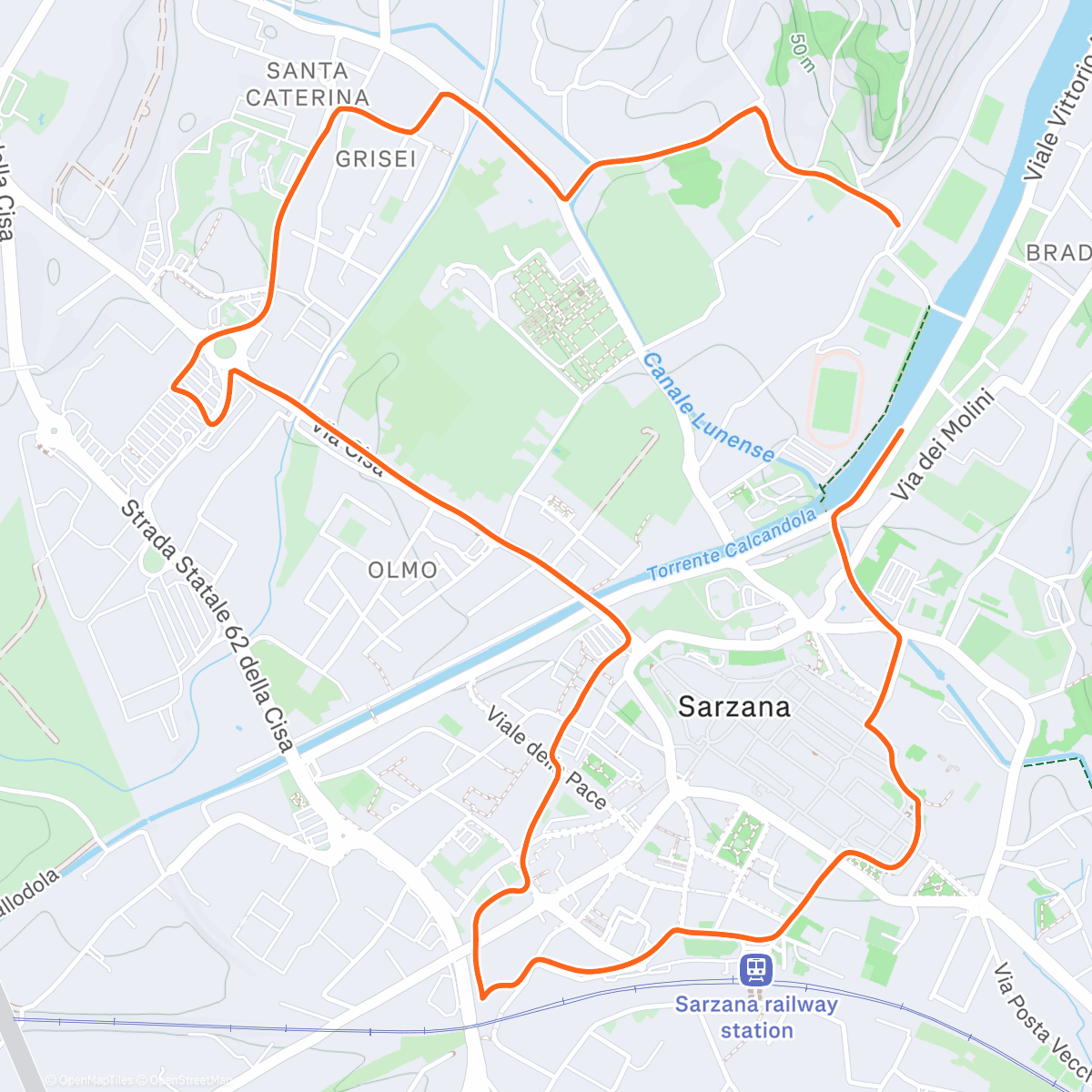 Map of the activity, Camminata mattutina