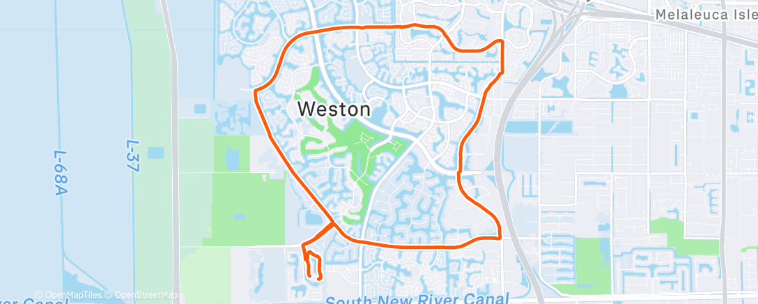 Map of the activity, Morning Run