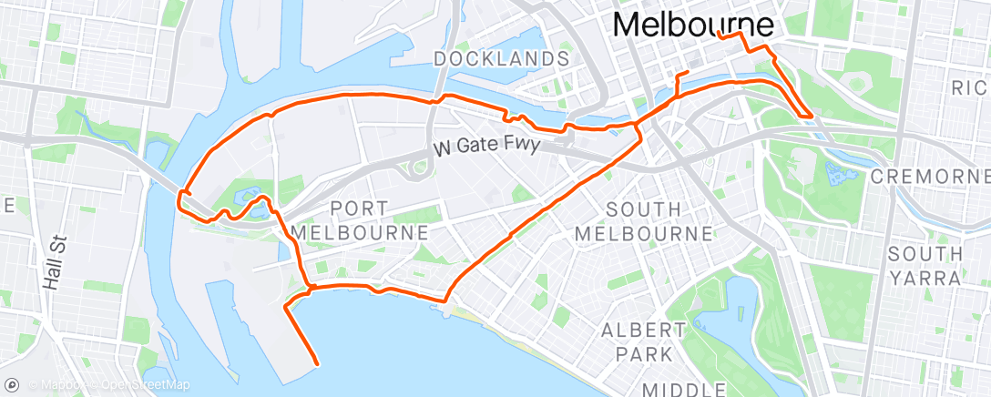Map of the activity, Melbourne Long Run