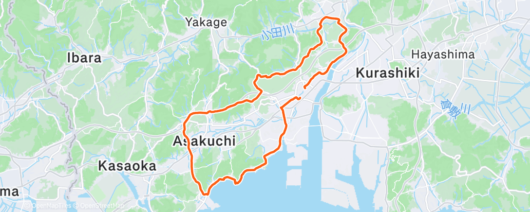 Map of the activity, 午後のライド