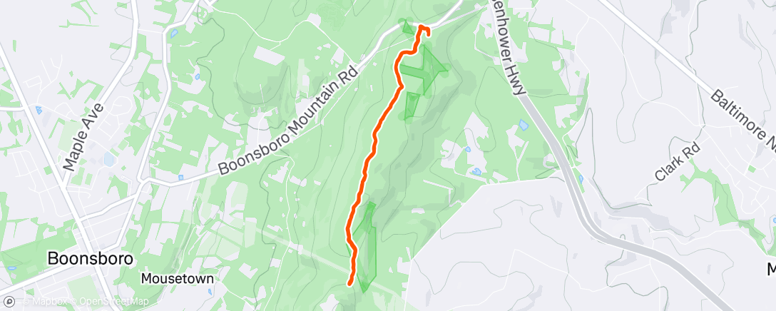 Map of the activity, Evening Walk