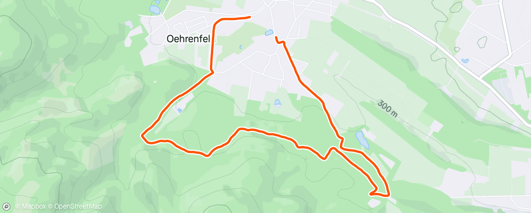 Map of the activity, Lunch Run