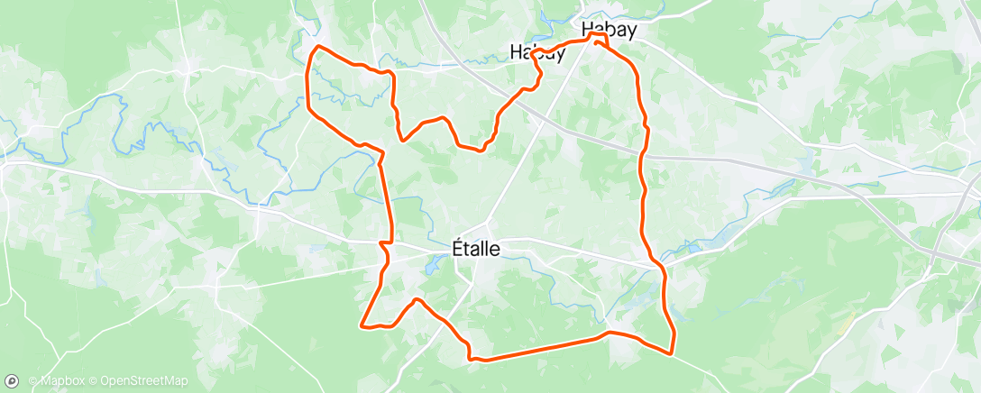 Map of the activity, Sortie vélo dans l'après-midi🌬️🌬️🌬️🥵🥵