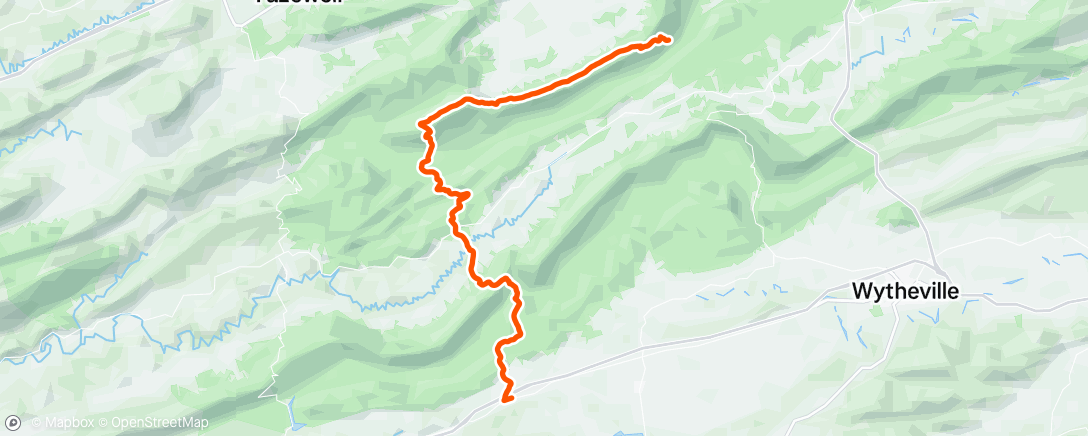 Map of the activity, Morning Hike