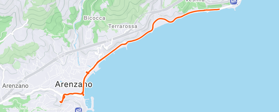 Map of the activity, Camminata dell'ora di pranzo