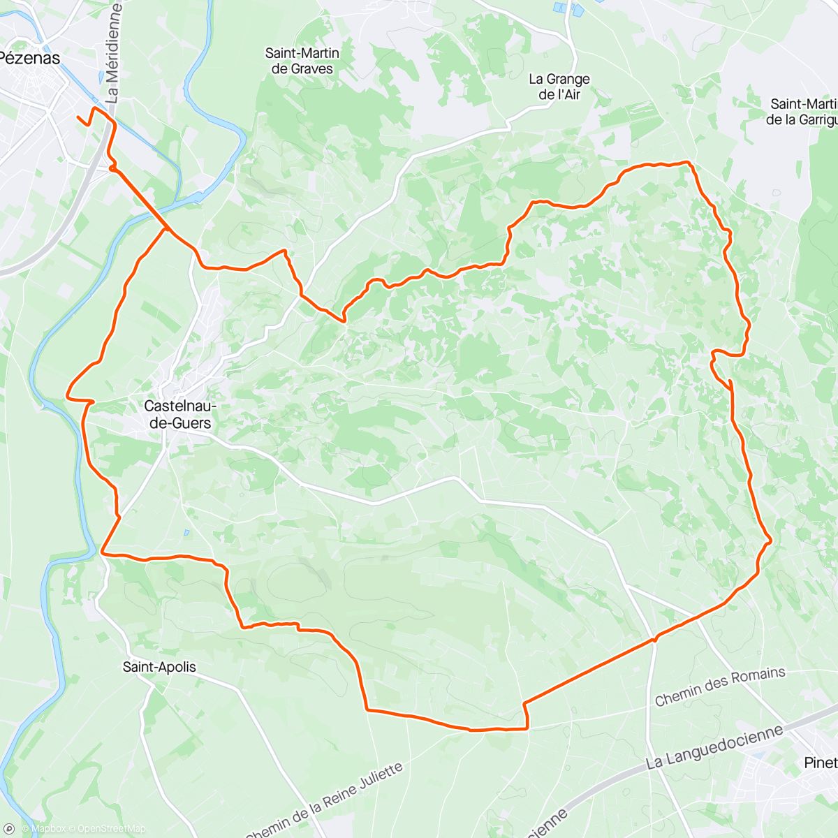 Map of the activity, VTT - Castelnau
